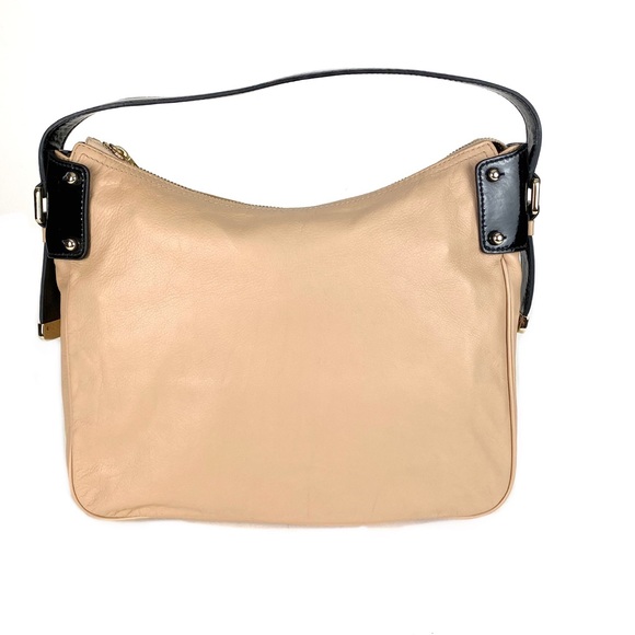 Cole Haan Leather Bag Satchel Tan Black - Picture 4 of 9